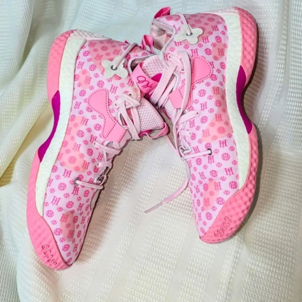 Adidas Harden Vol‎ 6 Pink Monogram Basketball Shoes GV8744 Mens 10 Womens 11.